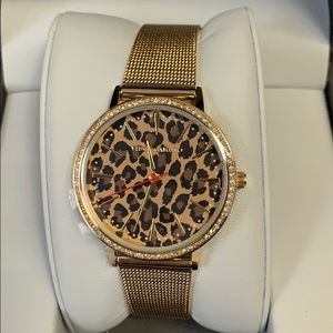 Vince Camuto Women’s Leopard Dial Mesh Watch